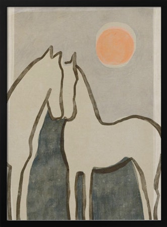Horses at sunset