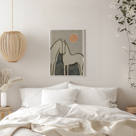 Horses at sunset