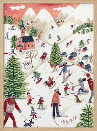 Bergsby i vinterskrud