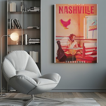 Nashville Tennessee Redhead Music Poster