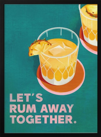 Rum Away Beach Bar Cocktail Art