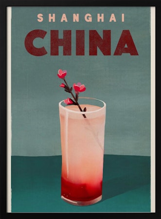Travel Poster Cocktail Shanghai China