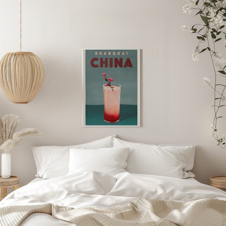 Travel Poster Cocktail Shanghai China