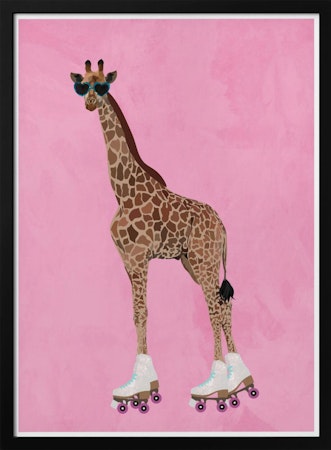 Rollerskating Giraffe