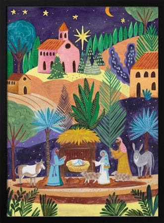 Nativity Scene starry night