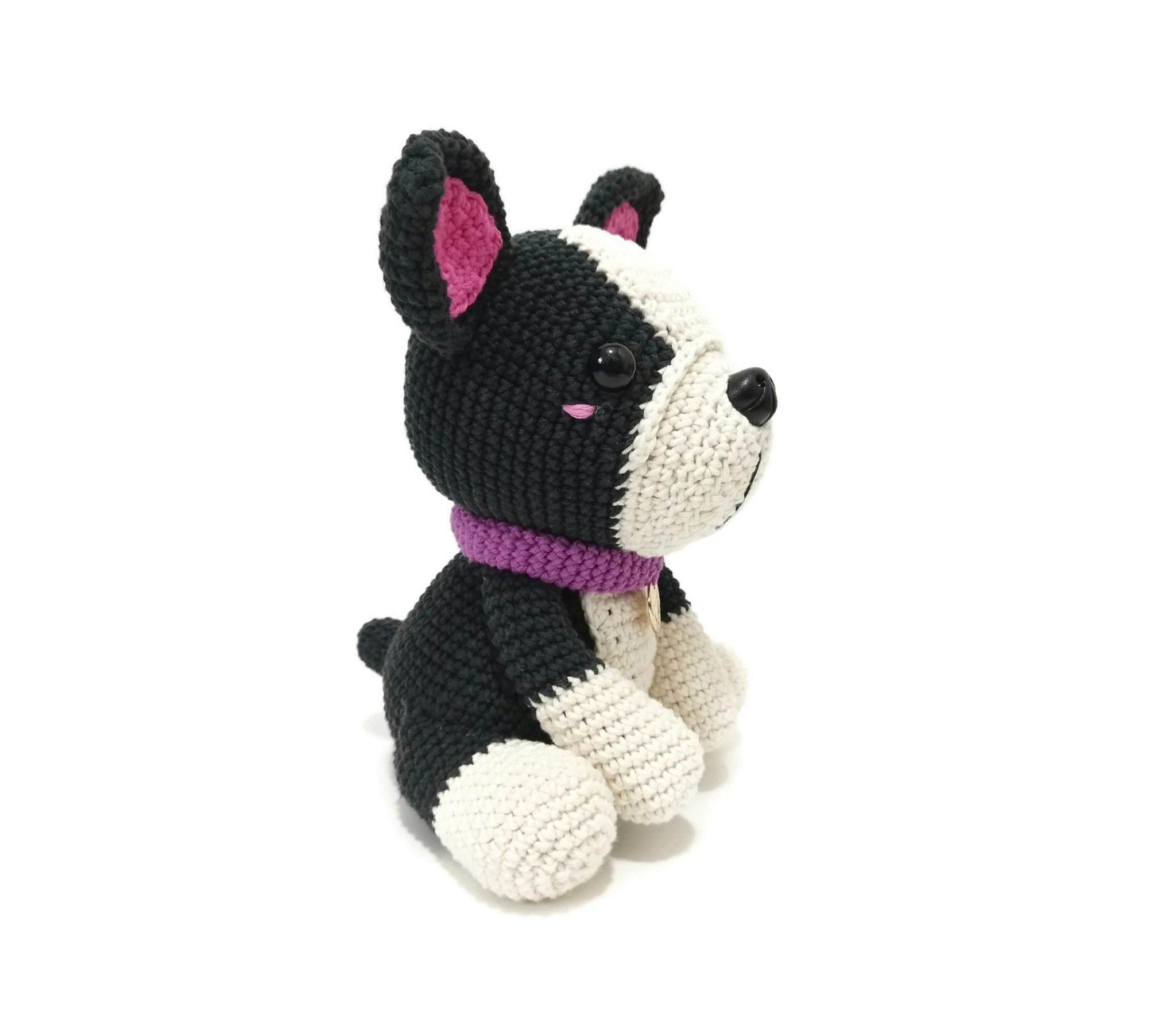 VIRKMÖNSTER BOSTON TERRIER • hund • amigurumi virkbeskrivning • crochetbykim • PDF