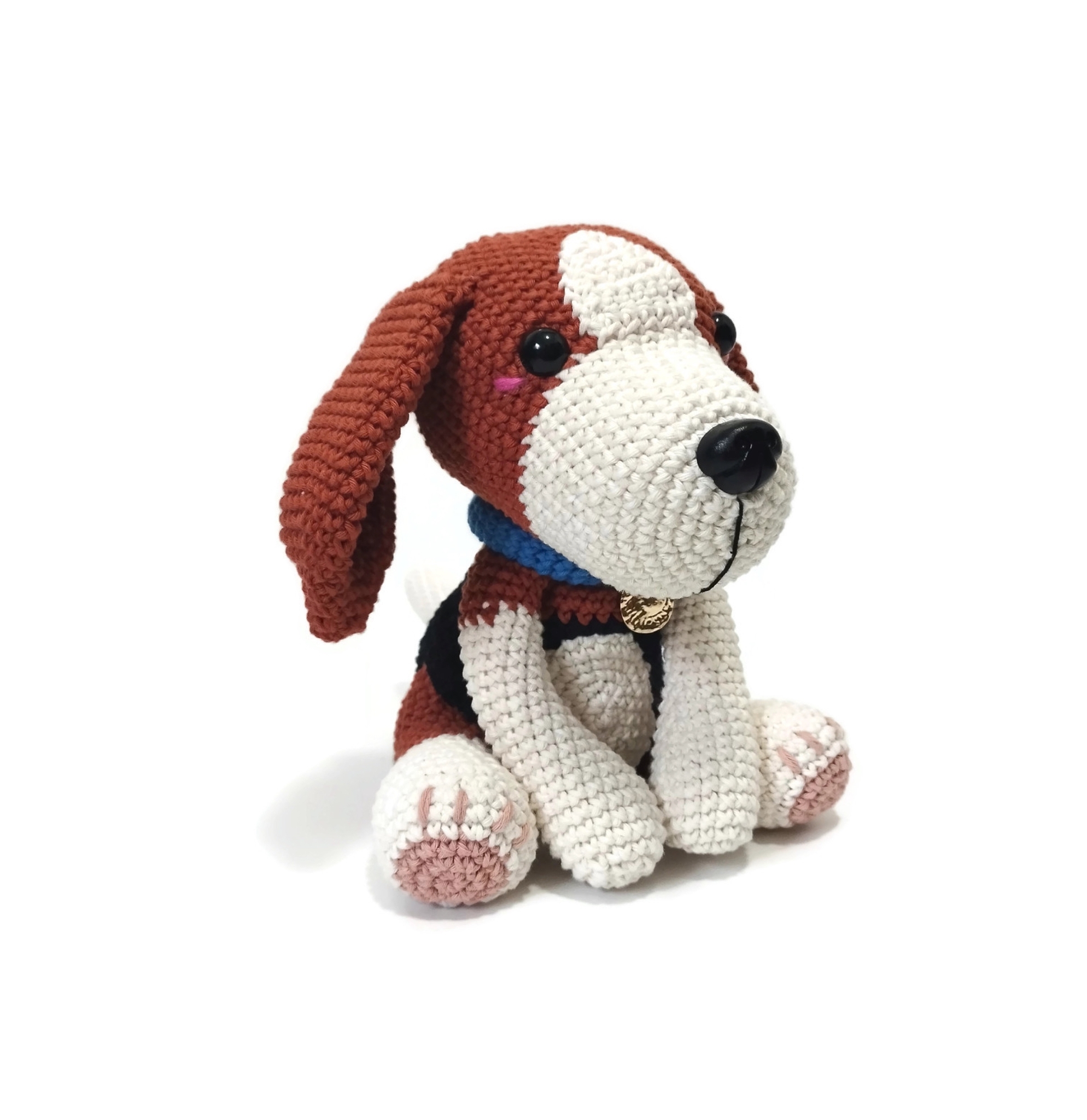 Amigurumi kit Beagle • Hund • Virkset gosedjur • DIY-kit • Crochetbykim