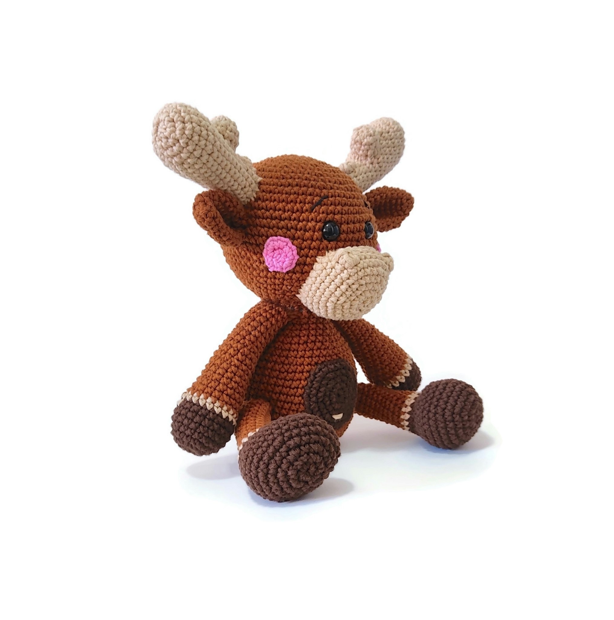 VIRKMÖNSTER ÄLG WOODY • Skogsdjur • amigurumi virkbeskrivning • crochetbykim • PDF