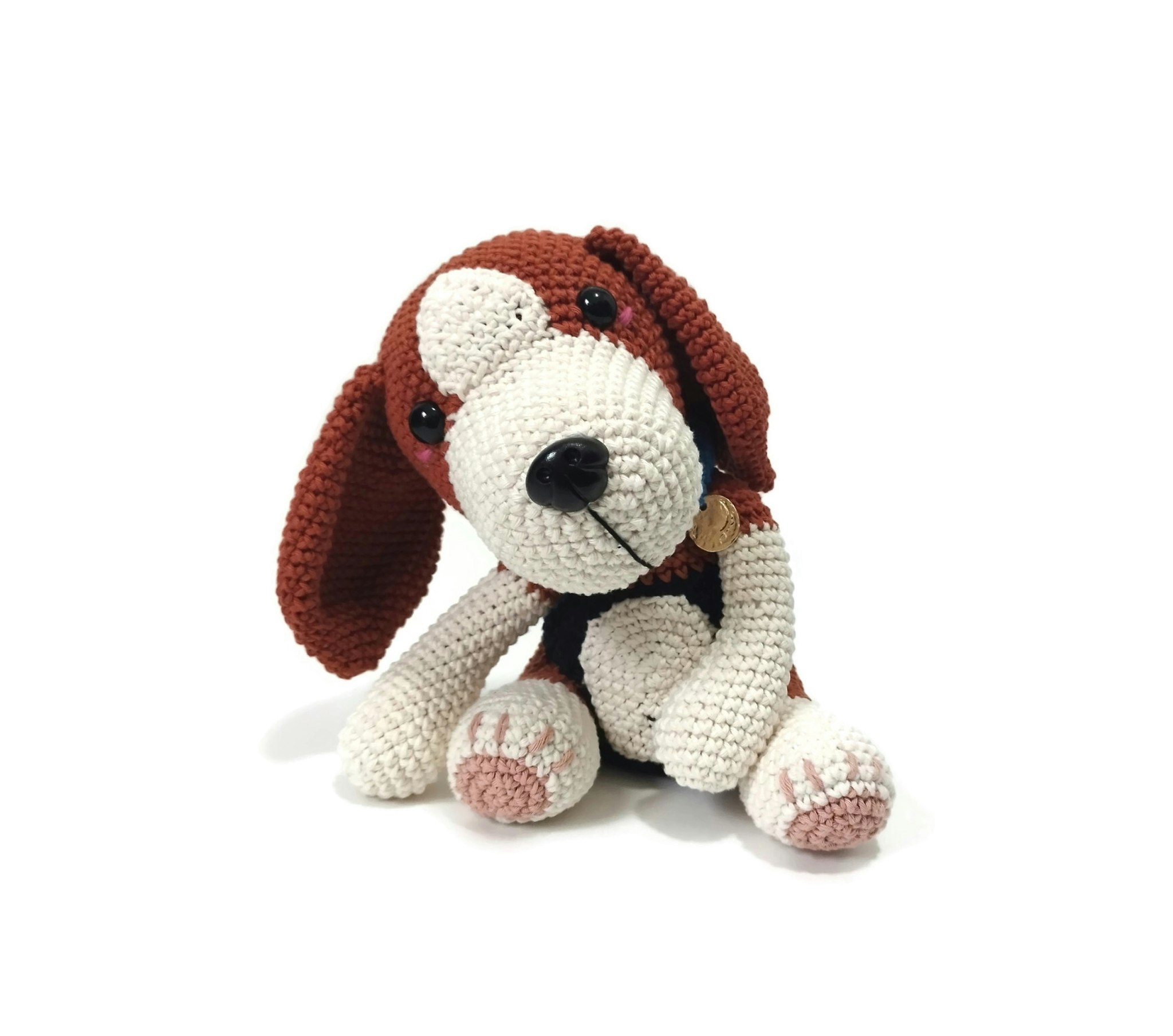 VIRKMÖNSTER BEAGLE Beethoven • hund • amigurumi virkbeskrivning • crochetbykim • PDF