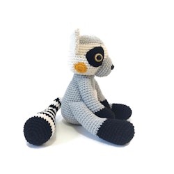 VIRKMÖNSTER LEMUR Larry • Safari • amigurumi virkbeskrivning • crochetbykim • PDF