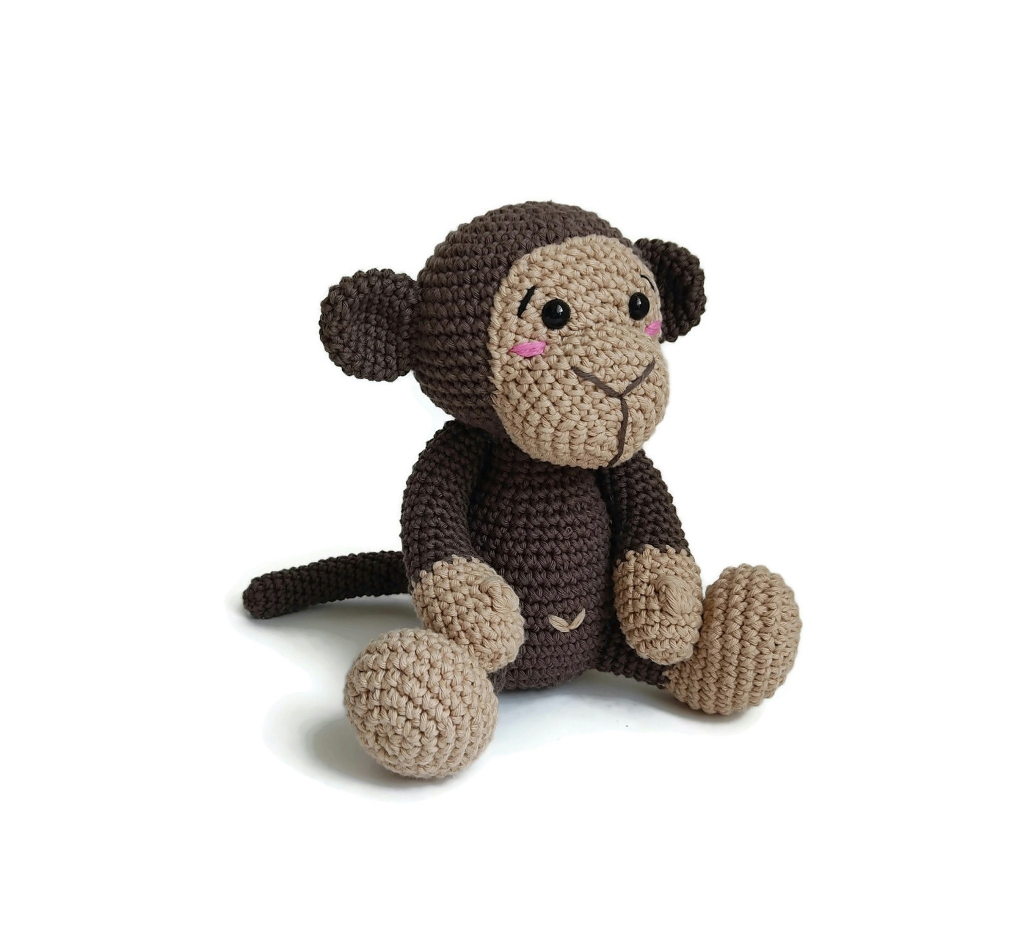 Amigurumi kit Apan Brownie • Djungel • Virkset gosedjur • DIY-kit • Crochetbykim