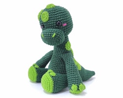 Amigurumi kit Grön Brontosaurus Broccoli • Dinosaurie • Virkset gosedjur • DIY-kit • Crochetbykim