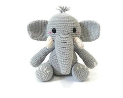 VIRKMÖNSTER Elefant Dusty • Safari • amigurumi virkbeskrivning • crochetbykim • PDF