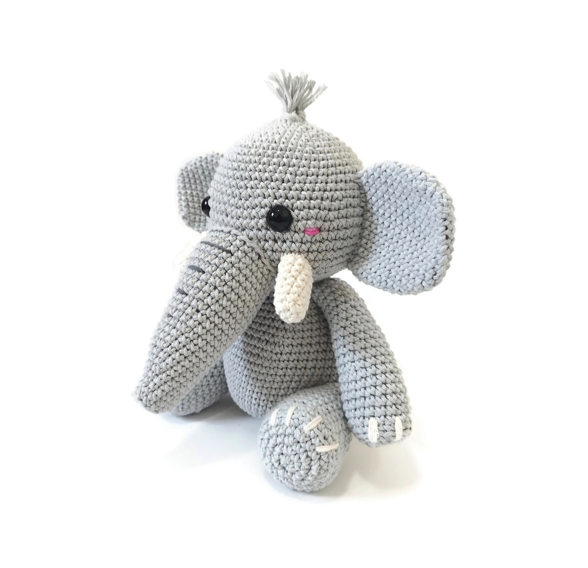 VIRKMÖNSTER Elefant Dusty • Safari • amigurumi virkbeskrivning • crochetbykim • PDF