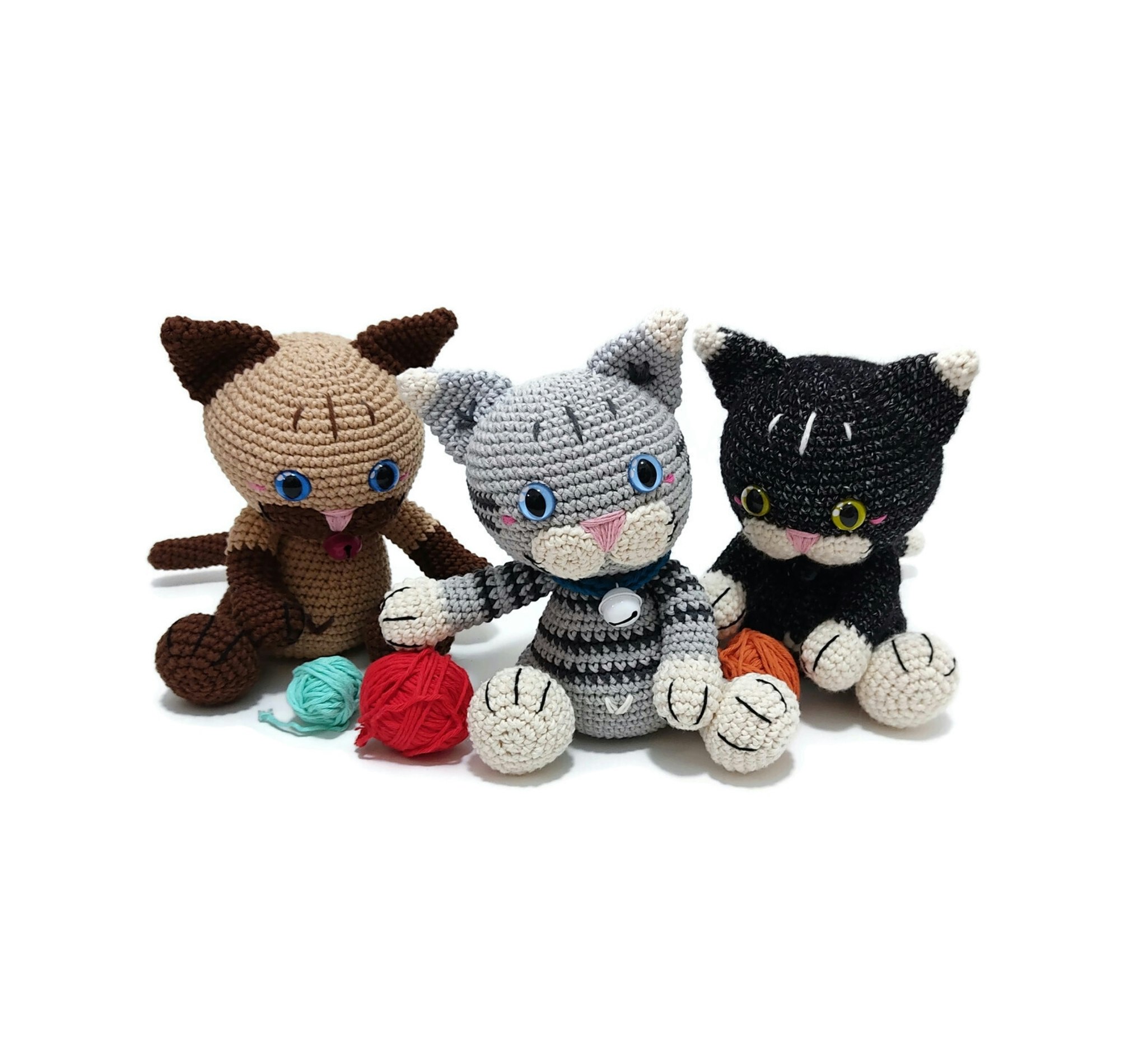 VIRKMÖNSTER Katten Picatso • husdjur • amigurumi virkbeskrivning •  crochetbykim • PDF - CrochetByKim