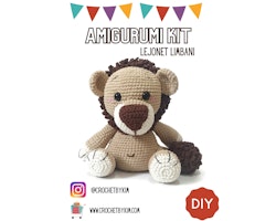 Amigurumi kit Lejon Limbani • Safari • Virkset gosedjur • DIY-kit • Crochetbykim