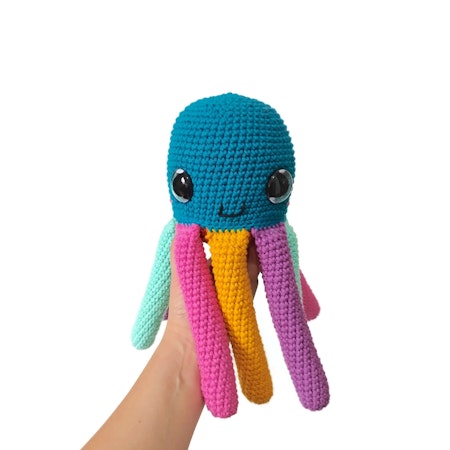 VIRKMÖNSTER Bäckfisken Turbo • NO SEW • Havsdjur Octopus • amigurumi virkbeskrivning • crochetbykim • PDF