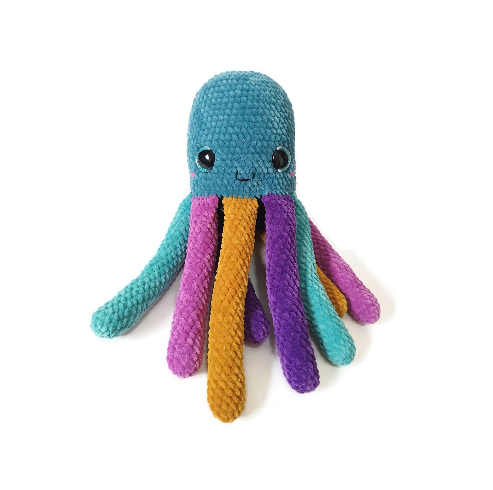 VIRKMÖNSTER Bäckfisken Turbo • NO SEW • Havsdjur Octopus • amigurumi virkbeskrivning • crochetbykim • PDF