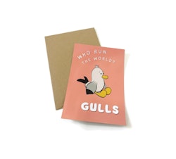 Kort med kuvert • Fiskmås • "Who run the world? Gulls!