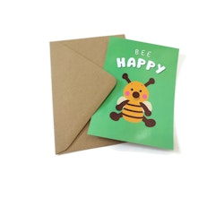 Kort med kuvert • Bi • Bee happy