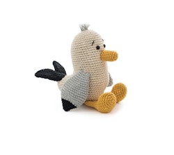 Amigurumi kit Fiskmås • Fågel • Virkset gosedjur • DIY-kit • Crochetbykim