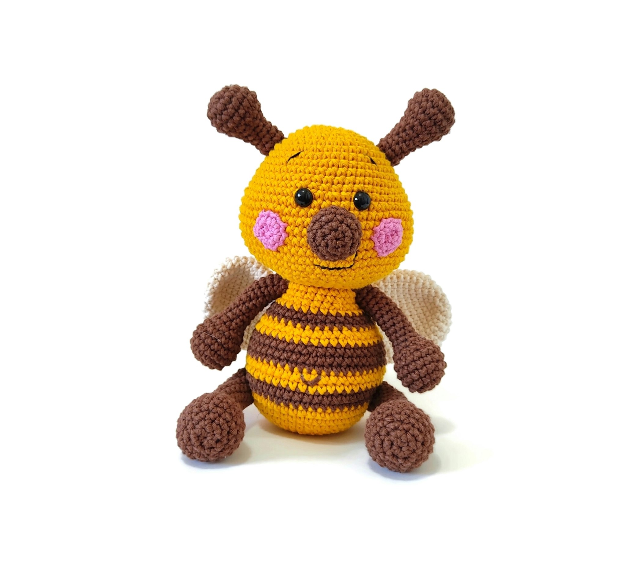 VIRKMÖNSTER Biet Beerit • Insekt • amigurumi virkbeskrivning • crochetbykim • PDF