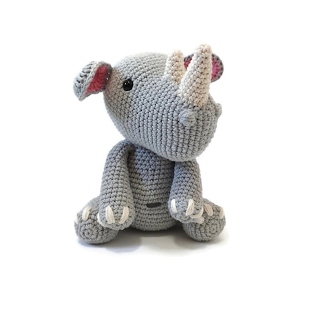 VIRKMÖNSTER Noshörning Otto • Safari • amigurumi virkbeskrivning • crochetbykim • PDF