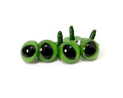 Gröna kattögon 18 mm säkerhetsögon • amigurumi ögon • virka • safety eyes • nalleögon