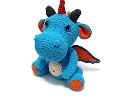 Amigurumi kit Turkos drake • Dragon Magi • Virkset gosedjur • DIY-kit • Crochetbykim