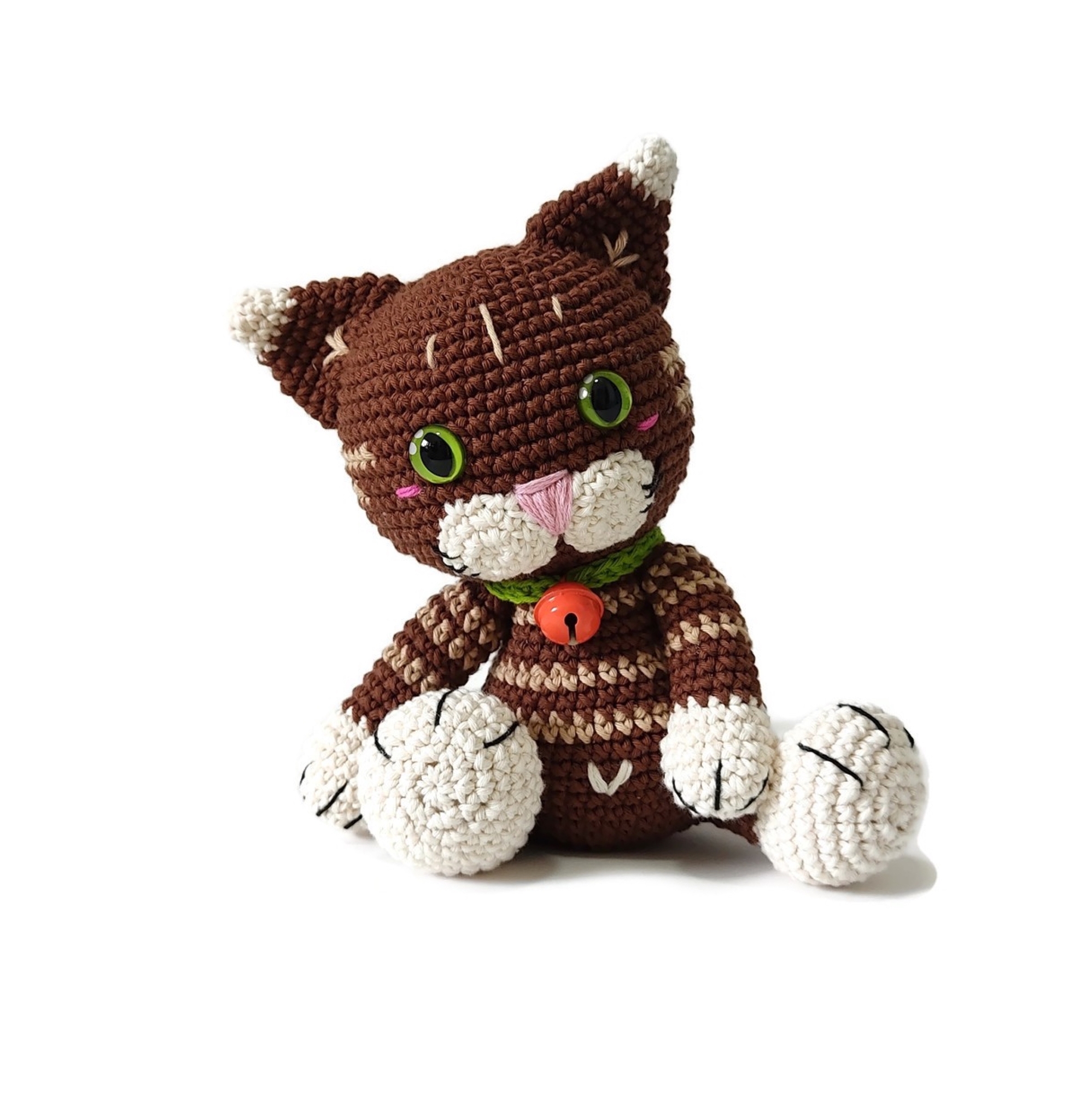 Amigurumi kit Brun katt • Katt • Virkset gosedjur • DIY-kit • Crochetbykim