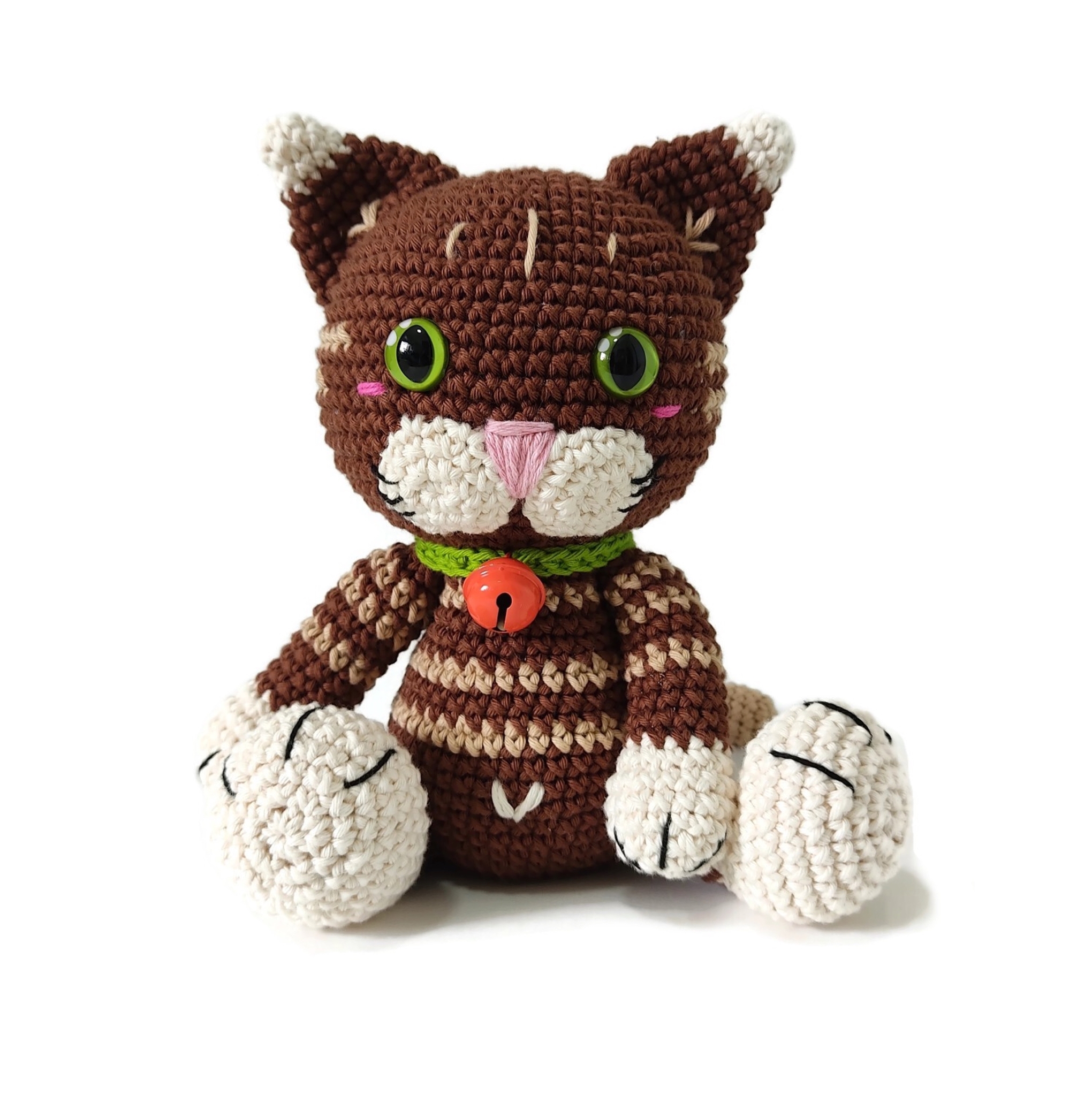 Amigurumi kit Brun katt • Katt • Virkset gosedjur • DIY-kit • Crochetbykim