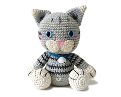 Amigurumi kit Grå katt • PICATSO • Virkset gosedjur • DIY-kit • Crochetbykim