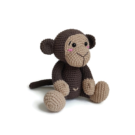 VIRKMÖNSTER Apa Brownie • Safari • amigurumi virkbeskrivning • crochetbykim • PDF