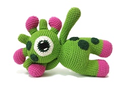 Amigurumi kit Monster BLINKY • Grönt monster • Virkset gosedjur • DIY-kit • Crochetbykim