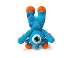 Amigurumi kit Monster BLINKY • Turkos monster • Virkset gosedjur • DIY-kit • Crochetbykim