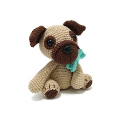 Amigurumi kit Mops • Hund • Virkset gosedjur • DIY-kit • Crochetbykim