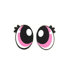 1 par rosa filtögon 40 mm • amigurumi ögon • tecknade ögon • Felt eyes
