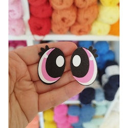 1 par rosa filtögon 40 mm • amigurumi ögon • tecknade ögon • Felt eyes