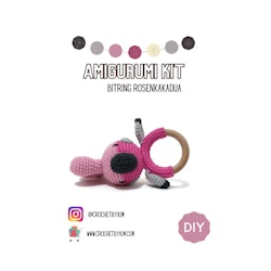 Amigurumi kit Bitring rosa rosenkakadua • Virkset gosedjur • DIY-kit • Crochetbykim