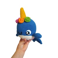 VIRKMÖNSTER Twister narval • Unicornwhale • amigurumi virkbeskrivning • crochetbykim • PDF