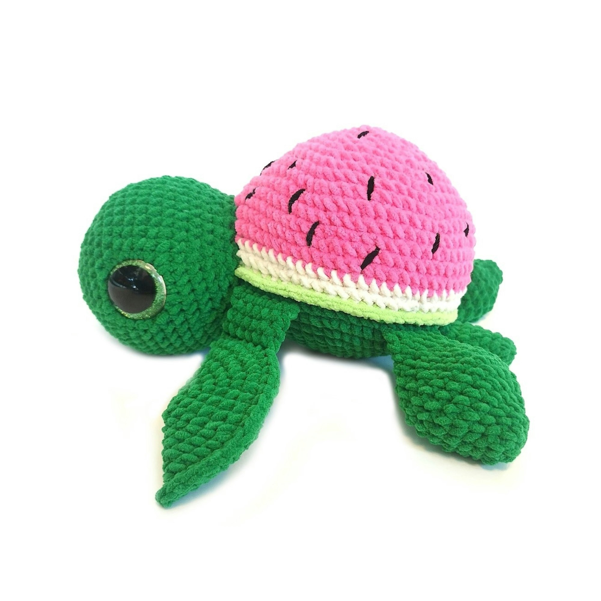 DIY kit Sköldpadda Turtellini Vattenmelon • Virkset gosedjur • DIY-kit • Crochetbykim