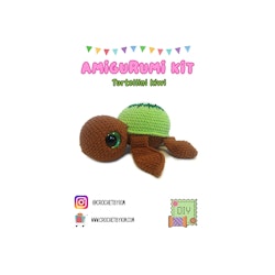 Amigurumi kit Sköldpadda Turtellini Kiwi • Virkset gosedjur • DIY-kit • Crochetbykim