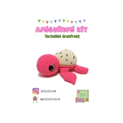 Amigurumi kit Sköldpadda Turtellini Drakfrukt • Virkset gosedjur • DIY-kit • Crochetbykim