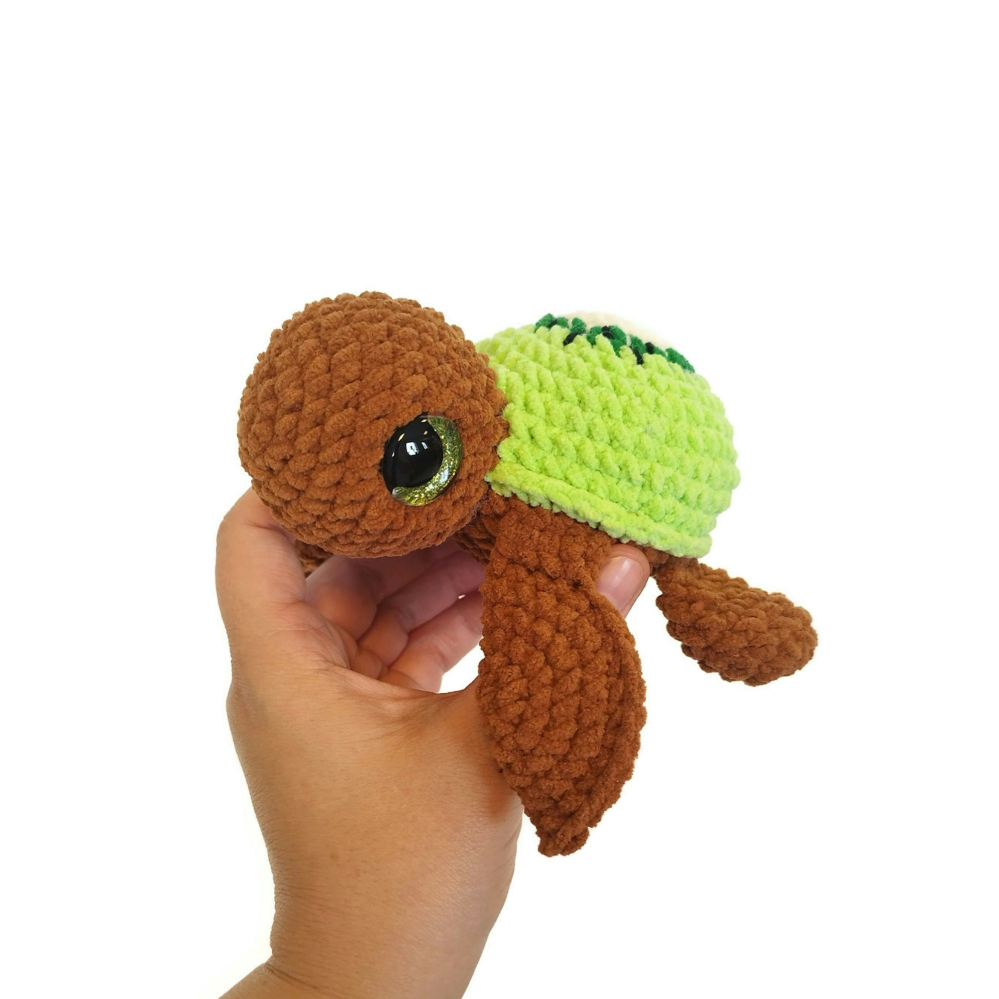 Amigurumi kit Sköldpadda Turtellini Kiwi Junior • Virkset gosedjur • DIY-kit • Crochetbykim