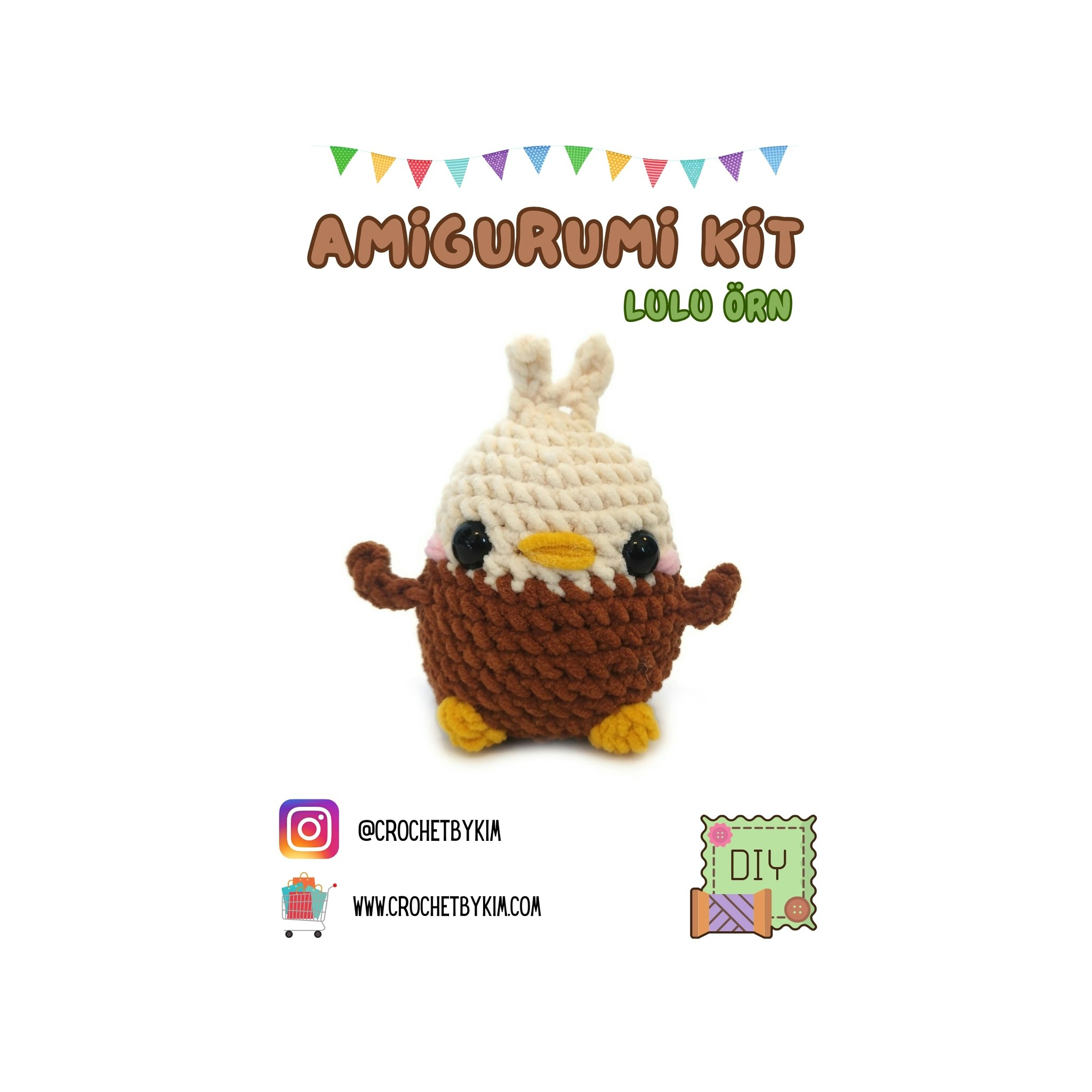 Amigurumi kit LULU örn• Virkset gosedjur • DIY-kit • Crochetbykim