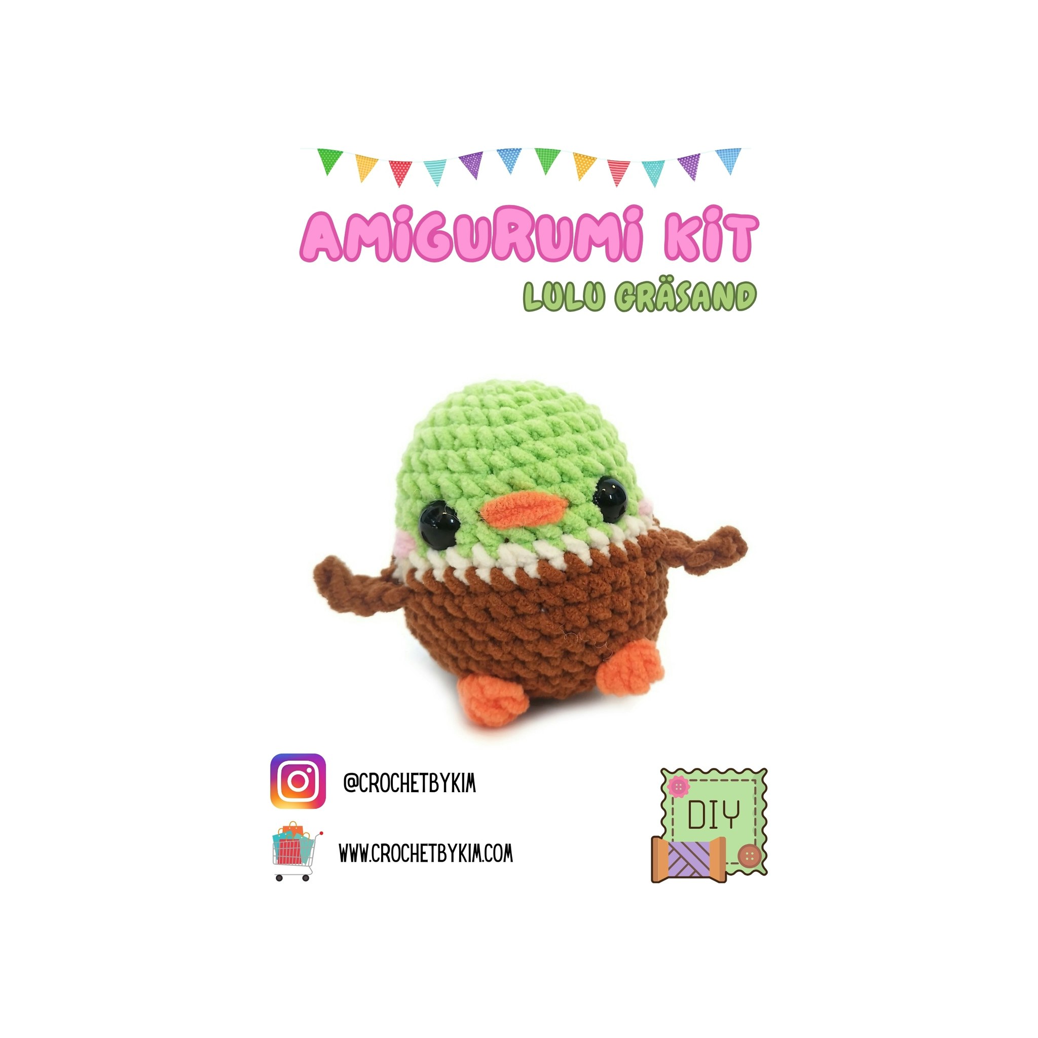 Amigurumi kit LULU And• Virkset gosedjur • DIY-kit • Crochetbykim