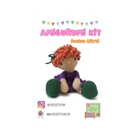 Amigurumi kit Orange Astrid • Doll • Virkset docka • DIY-kit • Crochetbykim