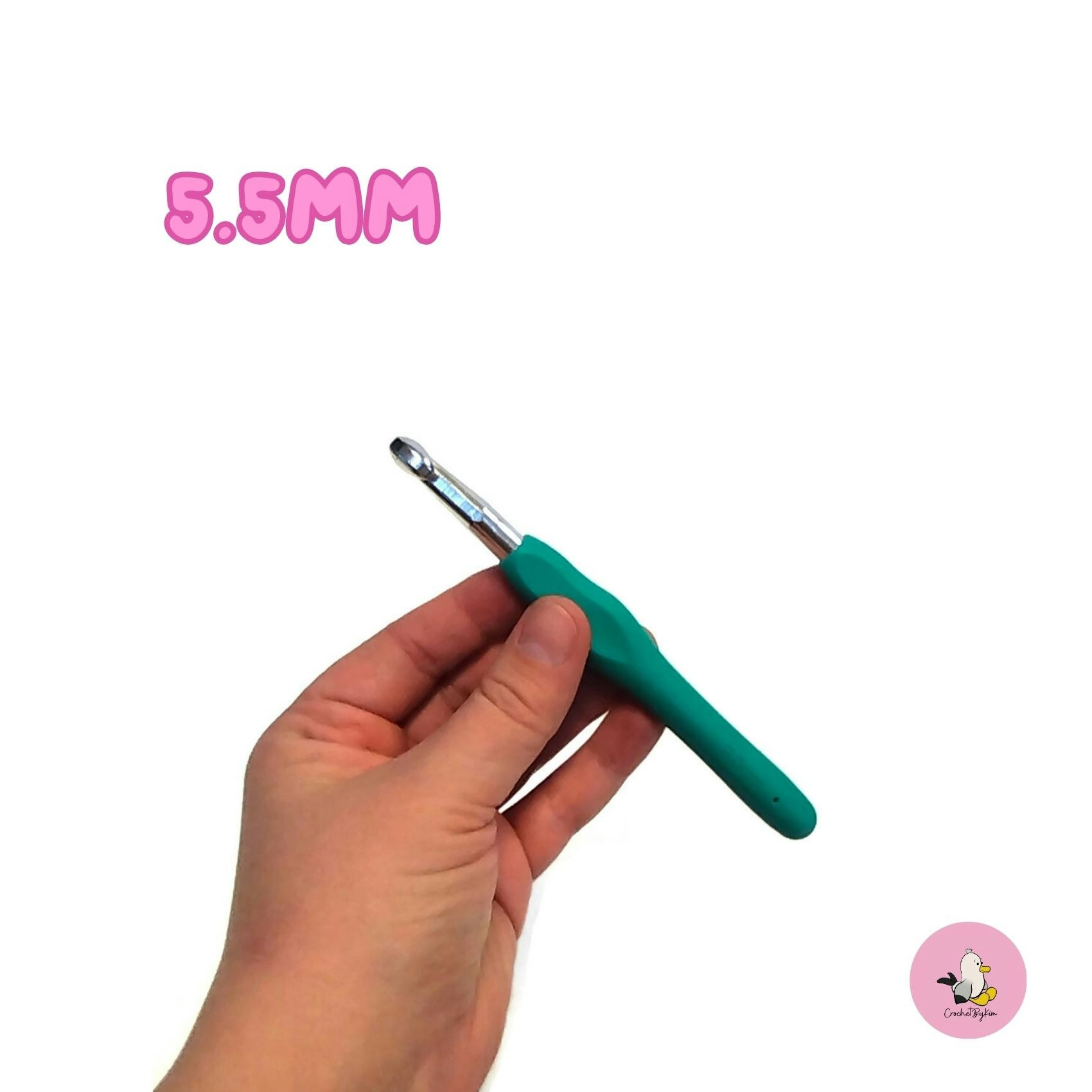 Ergonimisk virknål med gummihandtag 2mm till 10 mm