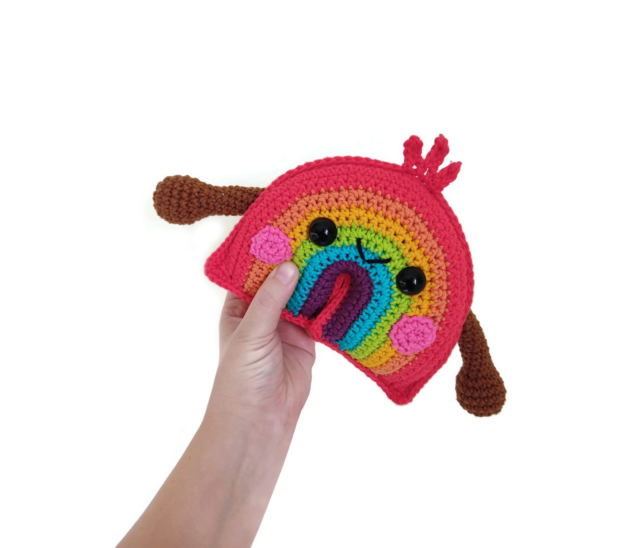 VIRKMÖNSTER Regnbågen Bowii • rainbow • amigurumi virkbeskrivning • crochetbykim • PDF