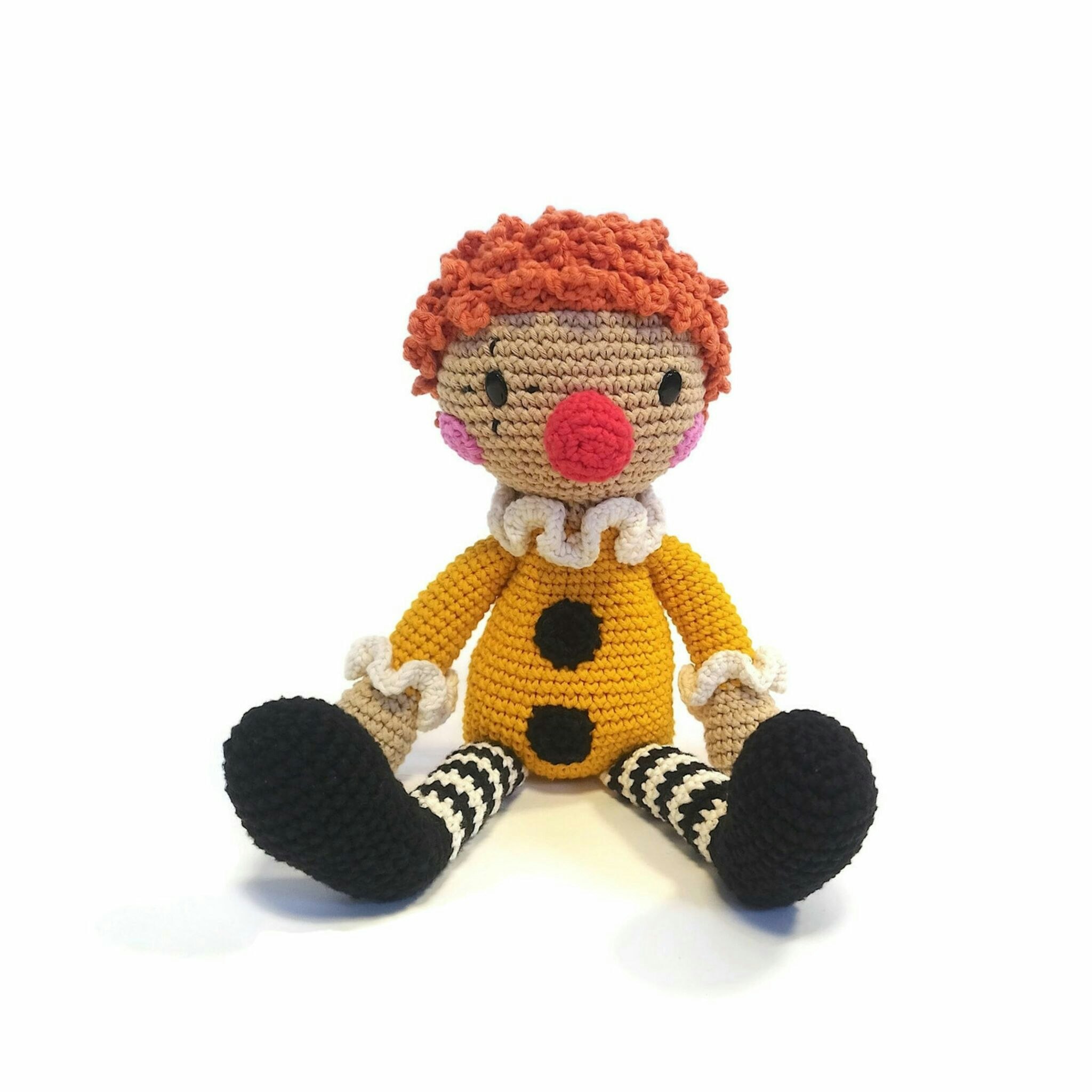 VIRKMÖNSTER Clownen Shawn • Docka Clown Circus • amigurumi virkbeskrivning • crochetbykim • PDF